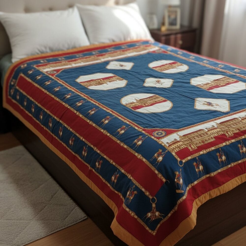 Granfoulard Plaid Bassetti Vintage Blanket 50x70 Made in Italy Pre Owned